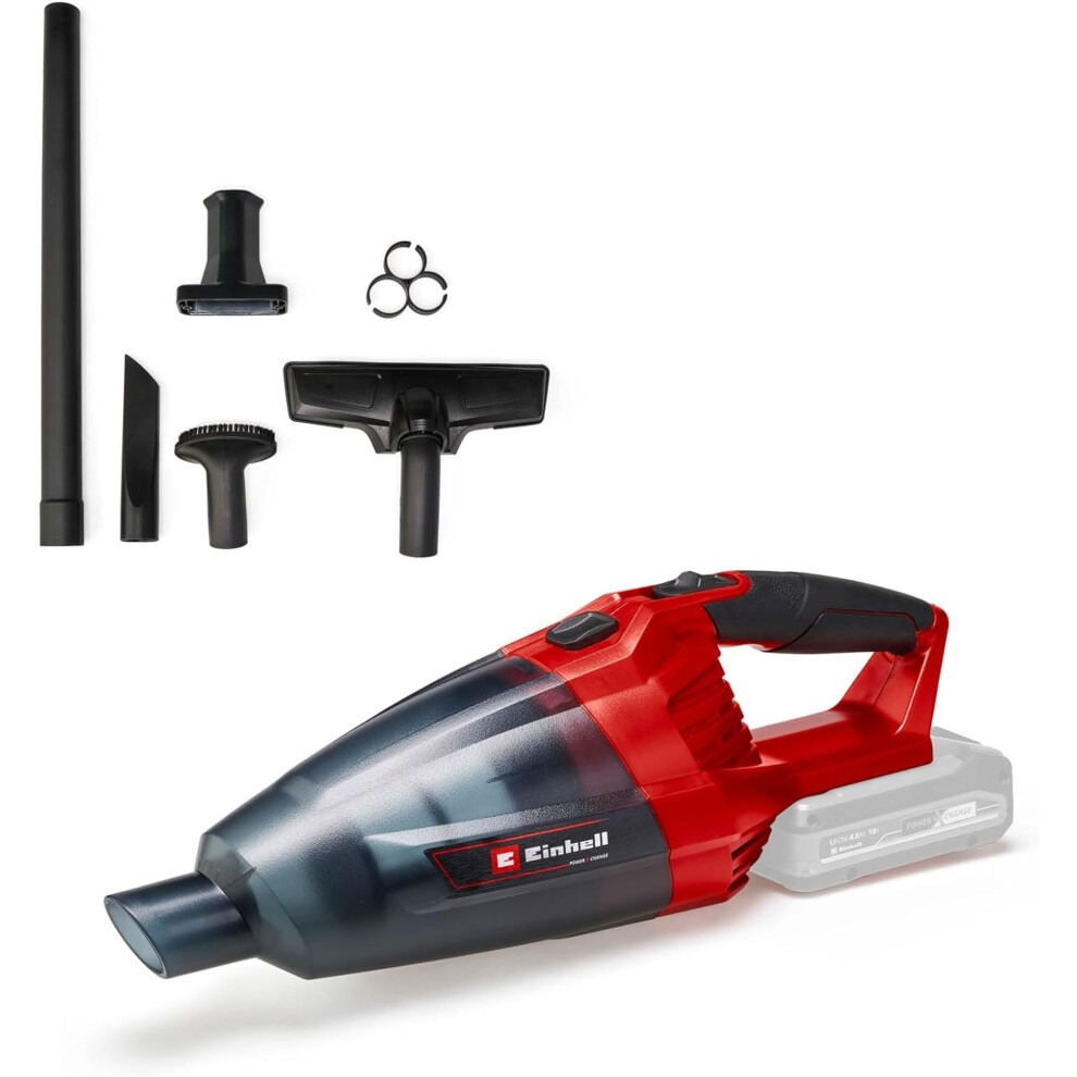 Einhell Power X-Change 18V Cordless Handheld Vacuum Cleaner - For Cleaning Floors, Stairs, Sofas, Cars And Caravans - TE-VC 18 Li Solo Rechargeable