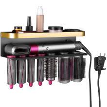 AXNSATRE Hair Dryer Holder Wall Mount for Dyson - Hairdryer Holder Station No Drill for Dyson Airwrap Stand, Organizer with Adhesive for Dyson Airwrap