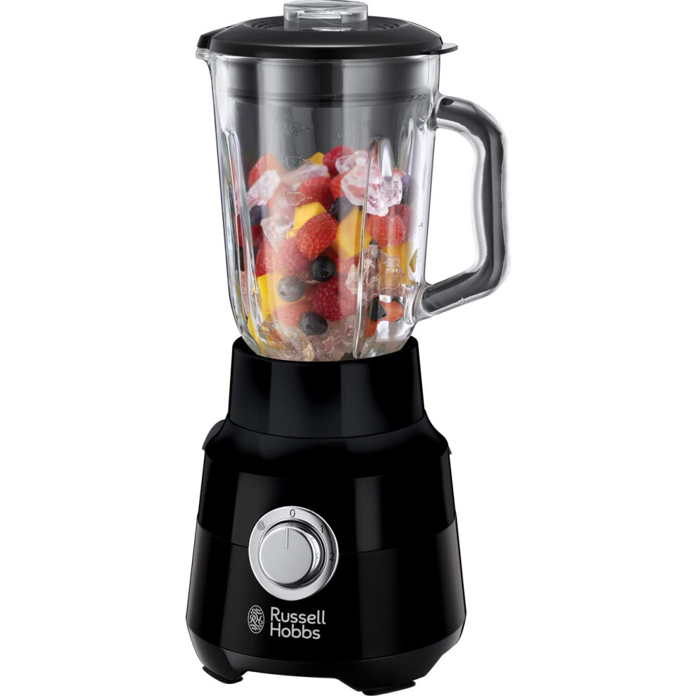 Russell Hobbs Desire Jug Blender, 1.5L Glass Jug, Make healthy soup/ smoothie/milkshake, 2 Speed Settings & Pulse, Removable Stainless Steel blades