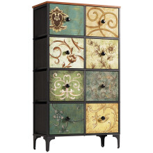 LYNCOHOME Chest of Drawers, 8 Drawer Fabric Bedroom Dresser Storage Drawrs, Storage Organizer Unit for Bedroom, Living Room, Entryway, Nursery