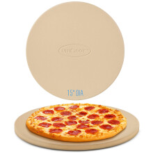 Unicook Pizza Stone, Heavy Duty Cordierite Stone for Oven and BBQ, 38cm Round Baking Slab for Pizza, Bread, Cookies and More, Large Grilling Oven