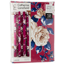 Catherine Lansfield Canterbury Easy Care Eyelet Curtains Plum, 66 x 72 Inch