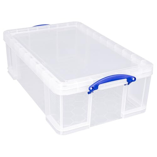 Really Useful Really Useful Box Plastic Storage 50 Litre Clear (Pack Of 2) 1