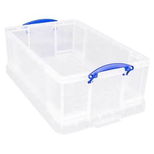 Really Useful Really Useful Box Plastic Storage 50 Litre Clear (Pack Of 2) 2