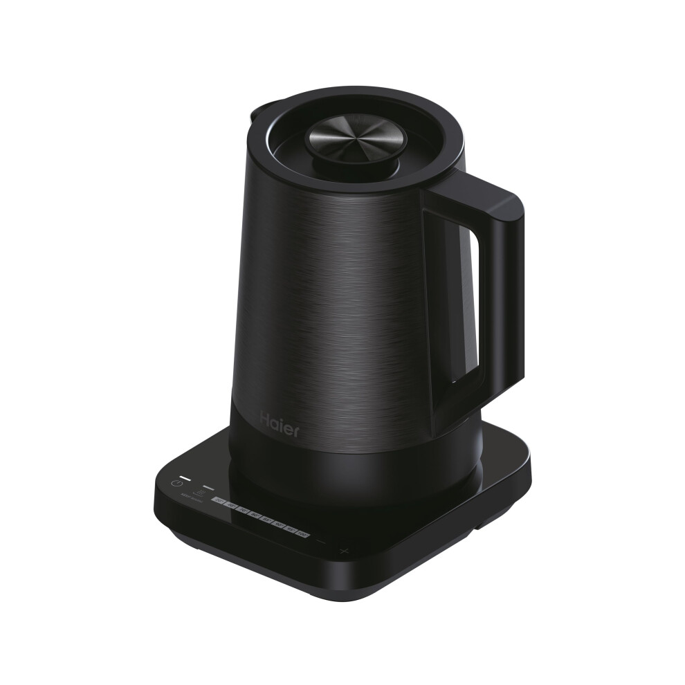 Haier Black Kettle, I-Master Series 5, 7 Temperature Settings, Keep Warm Function, Stainless Steel, Hon App, 3000W, [Hke5a]