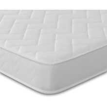 Starlight Beds Quilted Brick Sprung Hybrid Shorty Mattress with Memory Foam Layer. Soft Firmness, White, 18cm Deep. 2ft6 x 5ft9 Mattress (75cm x