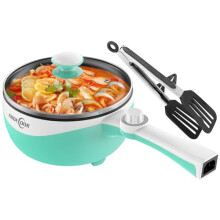 Audecook Hot Pot Electric,Mini Electric Skillet Portable Nonstick Saut? Pan with Power Adjustment, Rapid Ramen Cooker Travel Multicooker Electric Pot