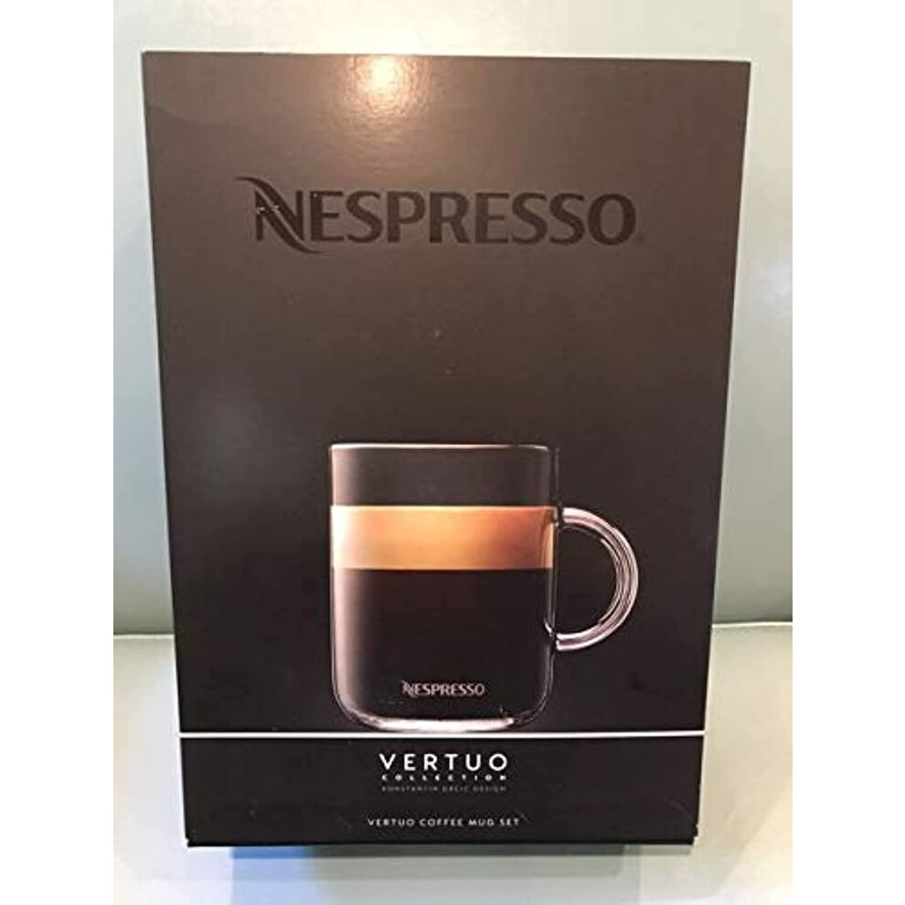Nespresso Vertuo Coffee Mug Set (2 x 390 ml) incl. 2 Spoons Glass Cups