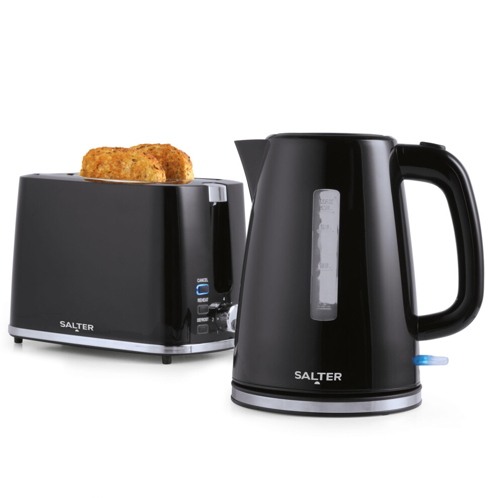 Salter COMBO-9133 Deco Kettle and Toaster Set ? Rapid Boil 3 kW Kettle With Removable Limescale Filter, 2-Slice Wide Slot Electric Toaster, Crumb-image-OPC-PGN8XD5-NEW