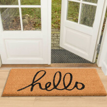 LuxUrux Welcome Mats Outdoor Doormat, with Heavy-Duty PVC Backing - Natural - Perfect Color/Sizing for Outdoor/Indoor uses.