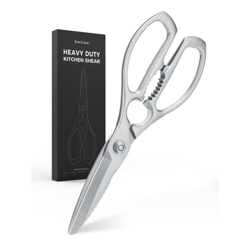 Simcoker Heavy Duty Kitchen Scissors, Cooking Scissors for Kitchen Use, Meat Scissors Kitchen, Sharp Kitchen Shears, Multipurpose Poultry Shears for