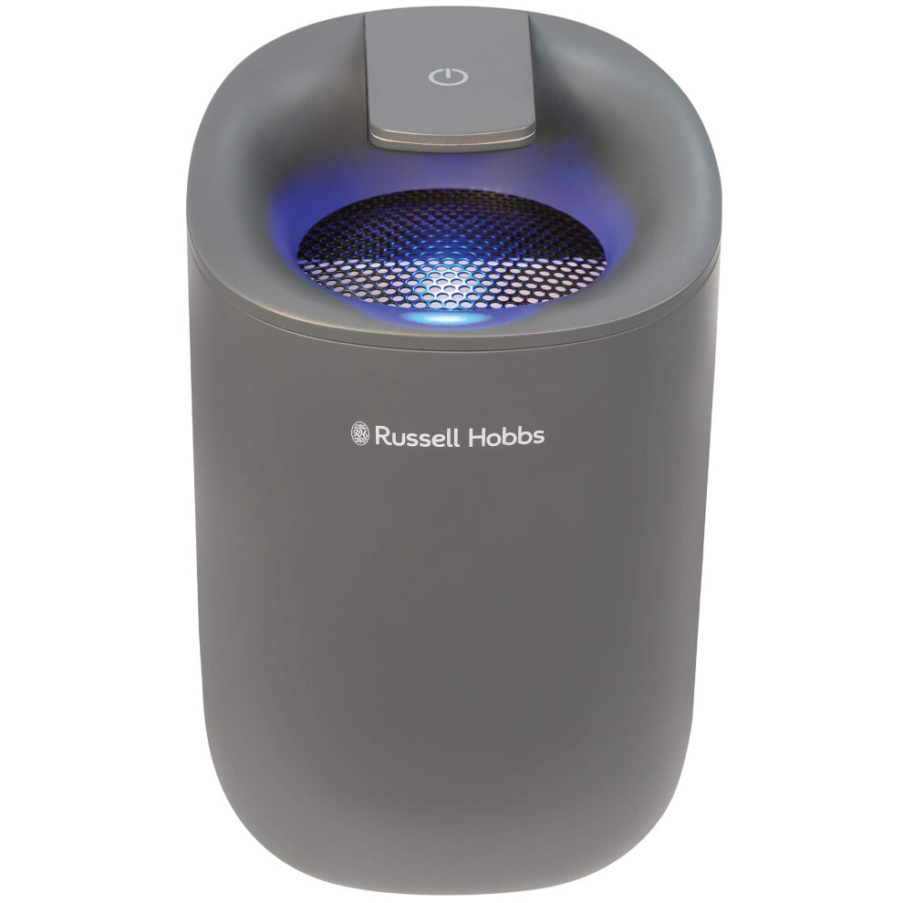 Russell Hobbs RHDH1061G 300ml/day, Grey Dehumidifier with Auto Defrost for Home, Kitchen, Basement, Garage, Caravan, Bathroom, Lightweight, 15m2 Room