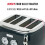 Haden Haden Jersey Steel Blue Toaster 4 Slice ? Dual Control With Adjustable Browning Controls - Self Centring Function - Reheat And Defrost Functions ? 3