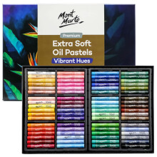 MONT MARTE Extra Soft Oil Pastels 72pc, Assorted Bright Colors, Vibrant and Buttery, Versatile Art Pastels for Blending, Layering & Shading, Ideal for