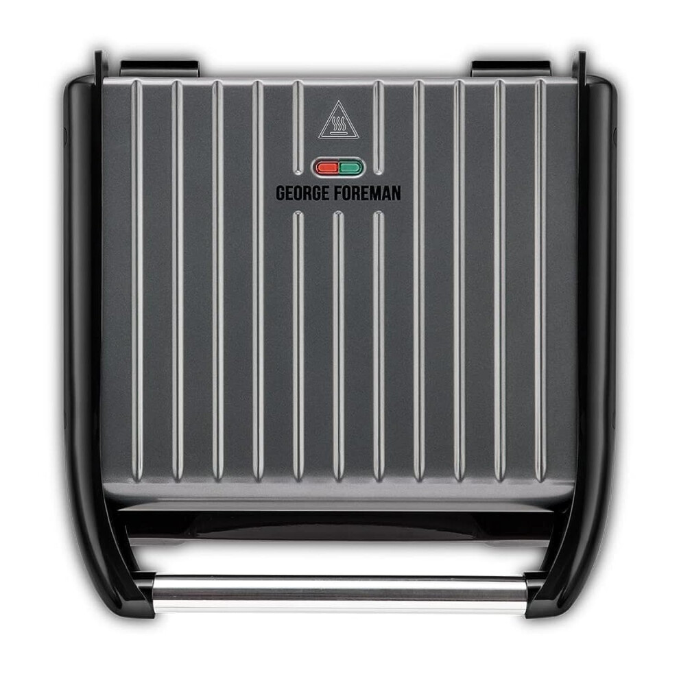 George Foreman Large Electric Steel Grill [Non stick, Healthy, Griddle, Toastie, Hot plate, Panini, BBQ, Energy saving, Vertical storage, Easy clean,