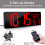 XREXS Large Digital Wall Clock with Remote Control, 16.5 Inch LED Large Display Count Up & Down Timer, Adjustable Brightness Alarm Clock with 5