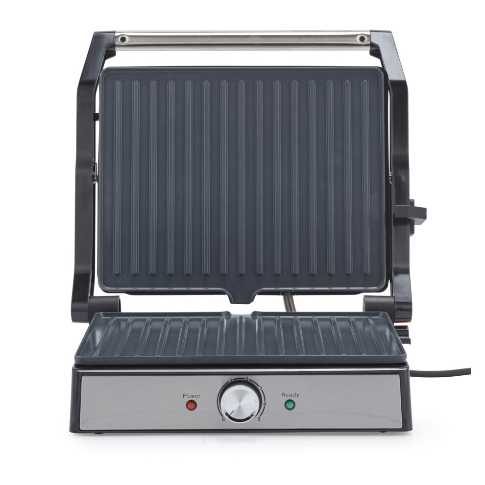 Salter Large Health Grill ? Electric Panini Maker, Sandwich Toaster, Non-Stick Ceramic Plates, Opens Flat (180?) for Extra Cooking Space, PFAS-Free,