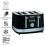 Morphy Richards Morphy Richards Illumination 4 Slice Toaster, 7 Toast Settings, Browning Controls, Variable Width Slots, Auto Pop-up, Removeable Crumb Tray, Cord 2