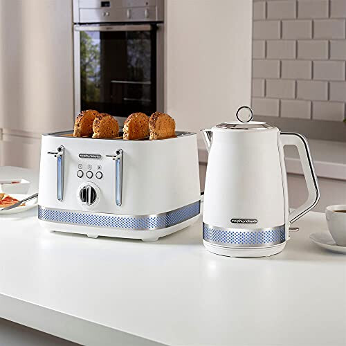 Morphy Richards Morphy Richards Illumination 4 Slice Toaster, 7 Toast Settings, Browning Controls, Variable Width Slots, Auto Pop-up, Removeable Crumb Tray, Cord 1