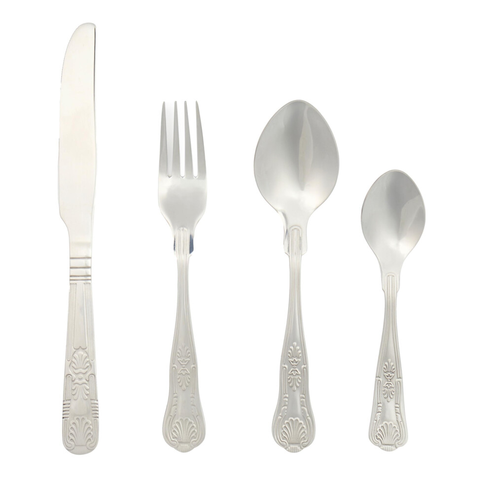 Russell Hobbs COMBO-8758 Verona Cutlery Set ? 72 Piece 18/10 Stainless Steel, Table Utensils for 18 Place Settings, Dishwasher Safe,