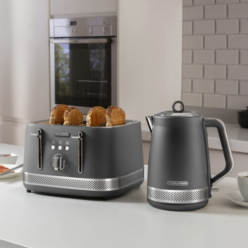 Morphy Richards Morphy Richards Illumination 4 Slice Toaster, 7 Toast Settings, Browning Controls, Variable Width Slots, Auto Pop-up, Removeable Crumb Tray, Cord 1