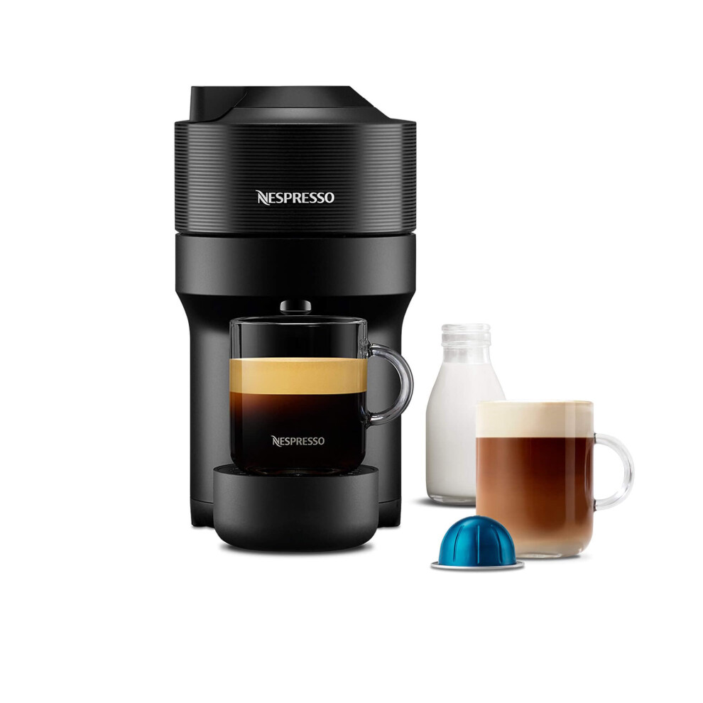Nespresso Vertuo Pop Automatic Pod coffee machine for Americano, Decaf, Espresso by Magimix in Liquorice Black