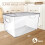 4 Pack Clear Storage Bins with Lids Stackable, Large Plastic Storage Bins with Handle for Pantry Organization and Storage, Perfect Containers for 5
