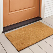LuxUrux Welcome Mats Outdoor Coco Coir Doormat, with Heavy-Duty PVC Backing - Natural - Perfect Color/Sizing for Outdoor uses.