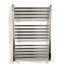 Manissa Siena 500w x 720h Stainless Steel Electric Heated Towel Rail Mirror Polished Finish Towel Radiator