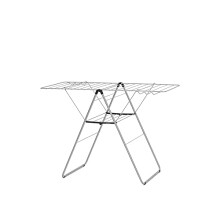 Brabantia HangOn Laundry Drying Rack (20m / Metallic Grey) Compact, Foldaway, Adjustable Indoor Stainless Steel Clothes Horse