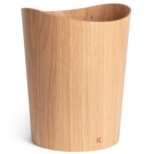Kazai. Real Wood Waste Paper Bin B?rje | Wooden Paper Basket for Office, Kids' Room, Bedroom and more | 9 liters | Oak