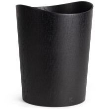 Kazai. Real Wood Waste Paper Bin B?rje | Wooden Paper Basket for Office, Kids' Room, Bedroom and more | 9 liters | Oak black