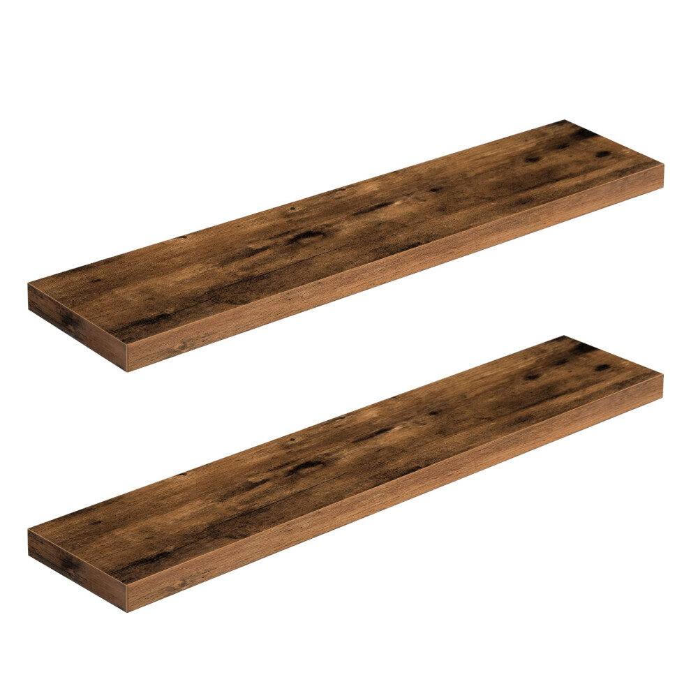 Hoobro Floating Shelves, Wall Shelves Set Of 2, Wall Mounted Shelves, 100 Cm, Wall Display Racks, Decorative Hanging Shelf, Wooden Shelves, For 5051219279119