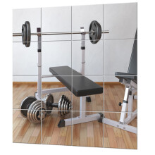 EVENLIVE? Gym Mirrors for Home Gym,16PCS Glass wall mirror tiles, 30cmx30cm full length Mirror sticker, frameless mirror Panels, For door Ceiling