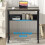 GreenForest Small Folding Desk with Storage Shelf,63 cm Computer Rolling Desk on Wheels Easy Assembly,Foldable desk for Small Space,Black 5