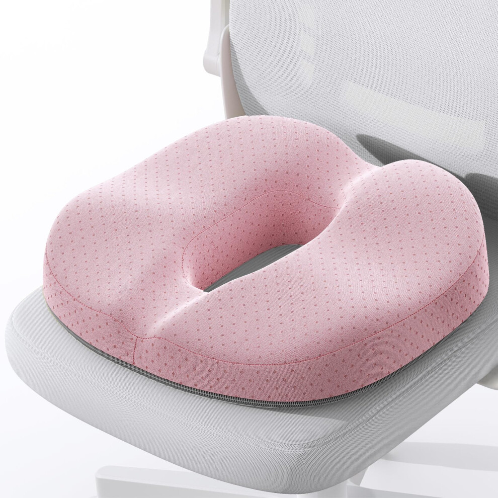 Benazcap Donut Cushion For Hemorrhoids, Coccyx Cushion For Tailbone Pain Relief, Donut Pillow, Memory Foam Seat Cushion By Ergonomic For Sores,