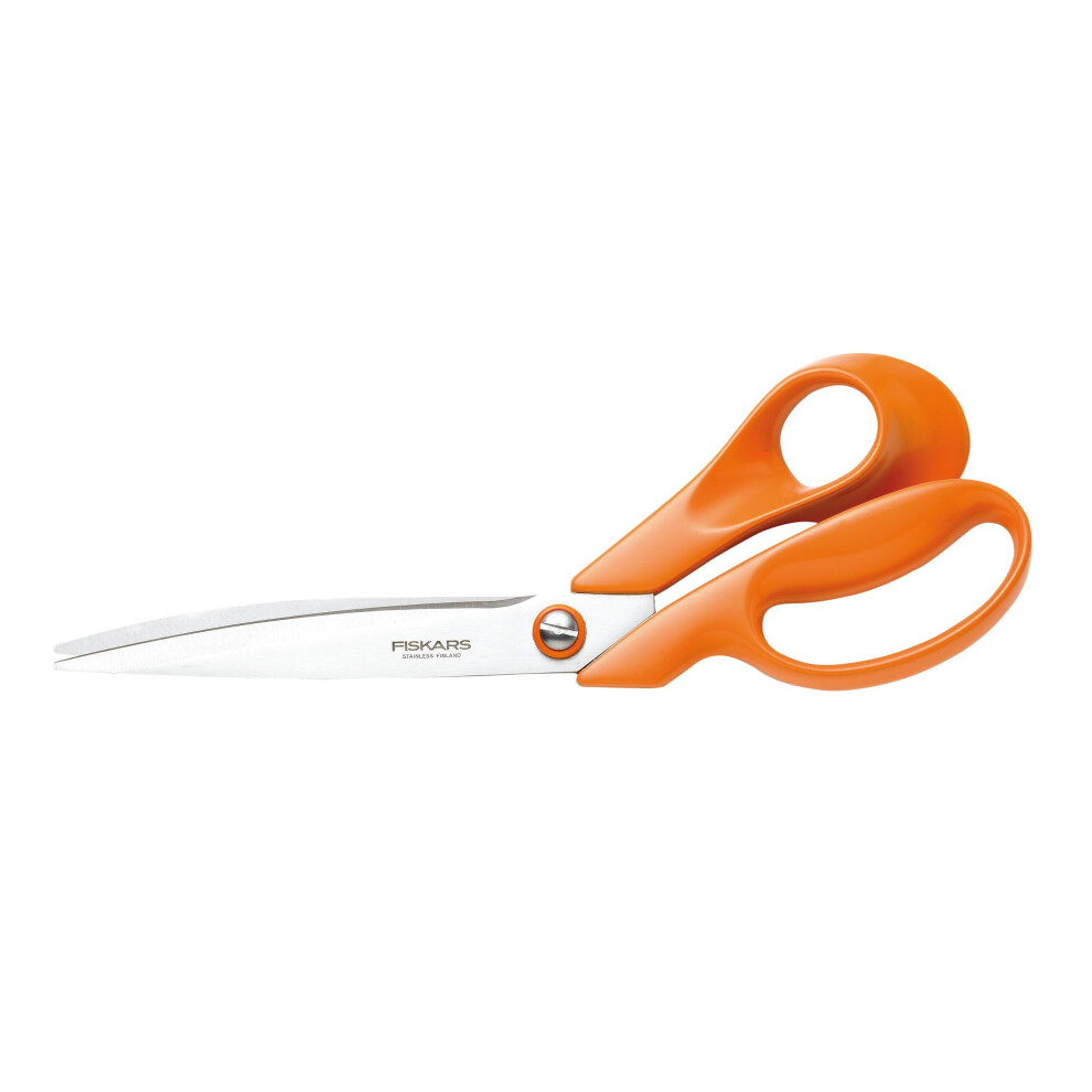 Fiskars Tailor Scissors, Length: 27 cm, Stainless Steel Blade/Plastic Handles, Orange, Classic, 1005145, 9.4 x 27 x 2.1 cm