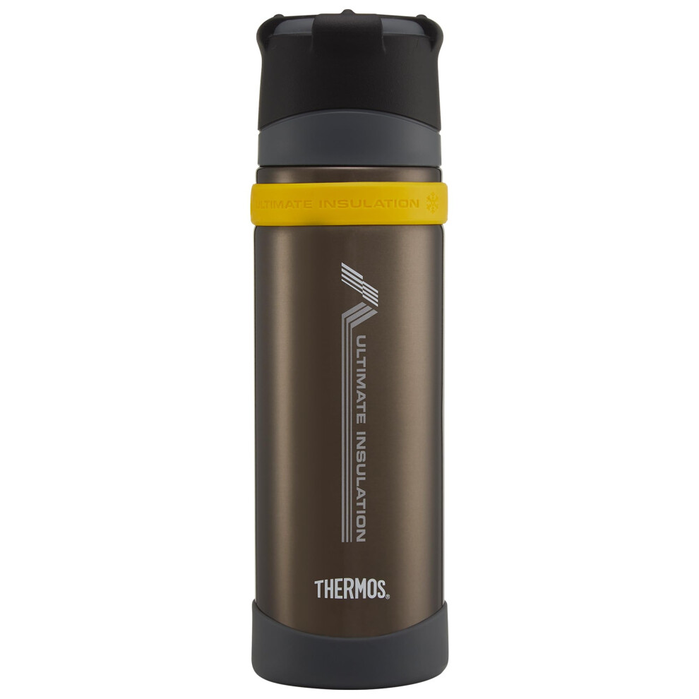 Thermos - Charcoal Ultimate Flask (500ml), Reusable Insulated Stainless Steel Thermal Coffee Cup for Hot or Cold Drinks, Vacuum Sealed Water Flask