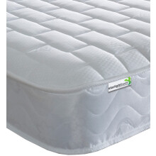 Starlight Beds Brick Design Quilted Sprung Hybrid Mattress with Memory Foam Layer. Soft Firmness, White, 18cm Deep. Shorty Mattress (2ft6 x 5ft9)