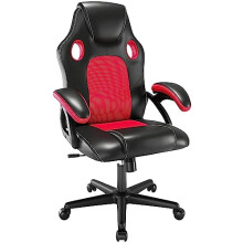 Play haha.Gaming chair Office Swivel chair Computer Work chair Desk chair Ergonomic Racing chair Leather PC gaming chair (Red)
