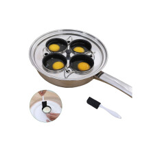 Egg Poacher Pan - Stainless Steel Poached Egg Cooker ? Perfect Poached Egg Maker ? Induction Cooktop Egg Poachers Cookware Set with 4 Nonstick Large