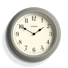 Jones Clocks? Venetian wall clock | Classic round clock | 30cm | Grey | Arabic numerals | Traditional design ideal for kitchen, living room or bedroom