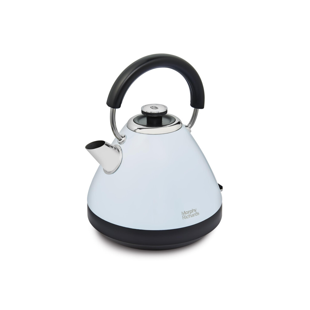 Morphy Richards 100136 Venture Pyramid Kettle, 1.5 L, 3 kW Rapid Boil, Anti Limescale Filter, Boil Dry Protection, Water Window, 360 Cordless Base,