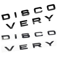 2 Set 3d Glossy Black Letter Discovery Car Rear Front Badge Emblem Decal Sticker-glossy Black Mat