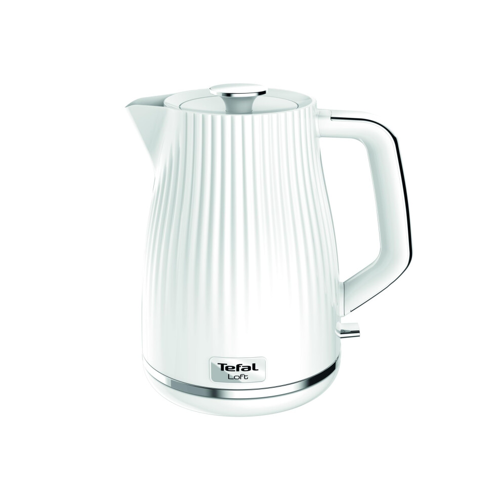 Tefal Loft Electric Kettle KO250140 with 1.7L Capacity, 3000W Fast Boil, Quiet, Washable Anti-Scale Filter, Cordless, 360? Rotational Base, Auto