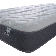Starlight Beds Essentials Zig Zag Small Single Mattress with Springs and Memory Foam. 7.5 Inch Budget Mattress. Grey, Soft Firmness (75x190x19cm)
