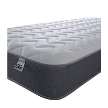 Starlight Beds Essentials Zig Zag Small Double Mattress with Springs and Memory Foam. 7.5 Inch Budget Mattress. Grey, Soft Firmness (120x190x19cm)