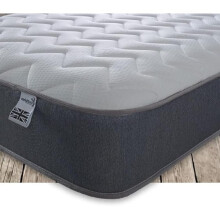 Starlight Beds Essentials Zig Zag European Single Mattress with Springs and Memory Foam. 7.5 Inch Budget Mattress. Grey, Soft Firmness (90x200x19cm)
