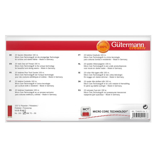 Gütermann Gutermann Thread Set: Sew-All: 100m: Pack of 20, Assorted 2