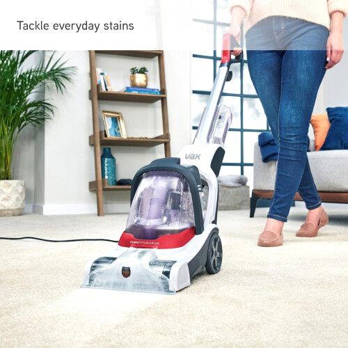 Vax Vax Compact Power Plus Carpet Cleaner | Quick, Compact and Light | Includes additional solutions - CDCW-CPXP, 1.8L, 840W, White/Red 1